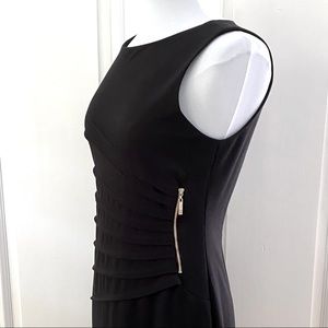 Black Sheath Dress Rushing w/ Gold Zipper